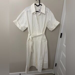 Elegant White Shirt Dress